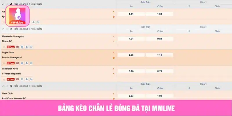 Cách Chơi Kèo Chẵn Lẻ Bóng Đá Với Hướng Dẫn Chi Tiết Bảng kèo chẵn lẻ bóng đá tại MMLive